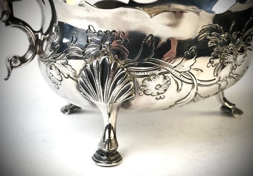 GEORGIAN SOLID SILVER STERLING SAUCE BOAT LONDON 1766 WILLIAM SHAW - ADDITIONAL PHOTO 1