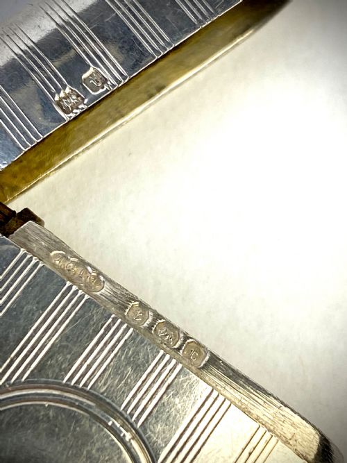 RARE ANTIQUE CIGARETTE CASE AND VESTA SOLID STERLING SILVER 1919 - ADDITIONAL PHOTO 3