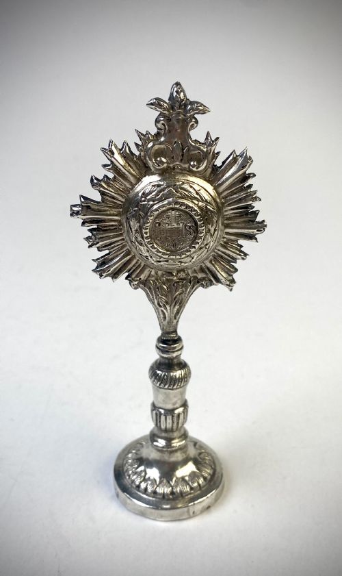antique 18th century baroque italian solid silver catholic ostensory or monstrance c1780 - CATEGORY: ANTIQUE SILVER - DATED 18TH CENTURY