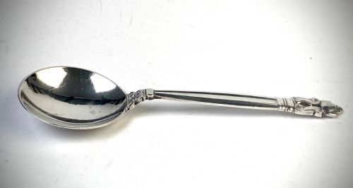 georg jensen solid silver sterling spoon acorn pattern denmark - CATEGORY: ANTIQUE SILVER - DATED 1940