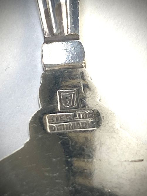 GEORG JENSEN SOLID SILVER STERLING SPOON ACORN PATTERN DENMARK - ADDITIONAL PHOTO 3