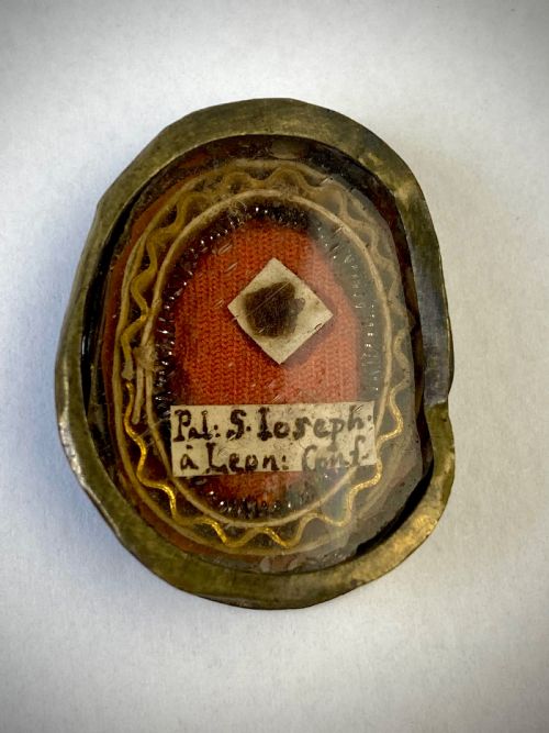 RELIGIOUS RELIQUARY RELIC ITALIAN 19TH CENTURY ST JOSEPH A LEON - ADDITIONAL PHOTO 1