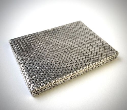 SOLID STERLING SILVER SAPPHIRE J LACLOCHE PARIS CIGARETTE CASE 1920 ART DECO - ADDITIONAL PHOTO 1