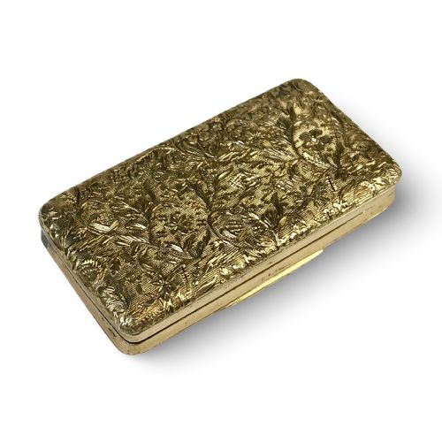 SOLID SILVER STERLING GILT SNUFF BOX CIRCA 1860 - ADDITIONAL PHOTO 1