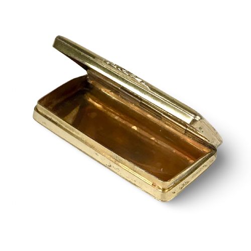 SOLID SILVER STERLING GILT SNUFF BOX CIRCA 1860 - ADDITIONAL PHOTO 4