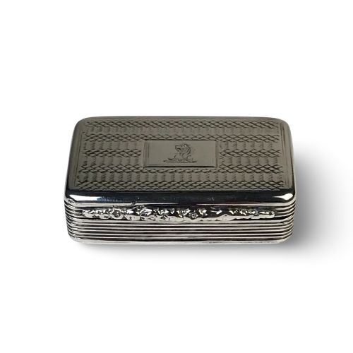 antique solid silver sterling snuff box 1835 - CATEGORY: ANTIQUE SILVER - DATED 19TH CENTURY