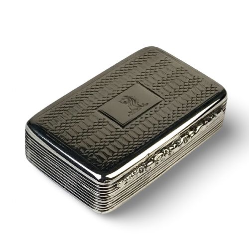 ANTIQUE SOLID SILVER STERLING SNUFF BOX 1835 - ADDITIONAL PHOTO 1
