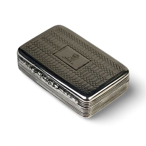ANTIQUE SOLID SILVER STERLING SNUFF BOX 1835 - ADDITIONAL PHOTO 2