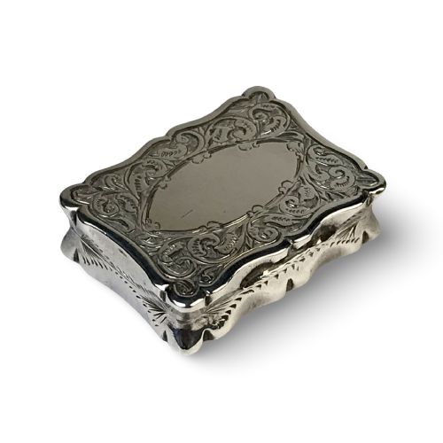 SOLID SILVER STERLING VINAIGRETTE 1876 HILLIARD THOMASON - ADDITIONAL PHOTO 2