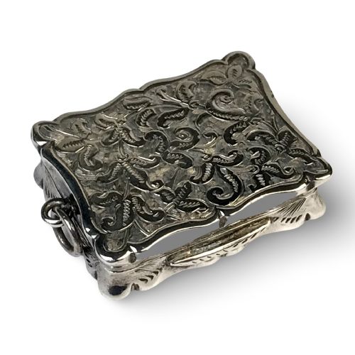 SOLID SILVER STERLING VINAIGRETTE 1876 HILLIARD THOMASON - ADDITIONAL PHOTO 6