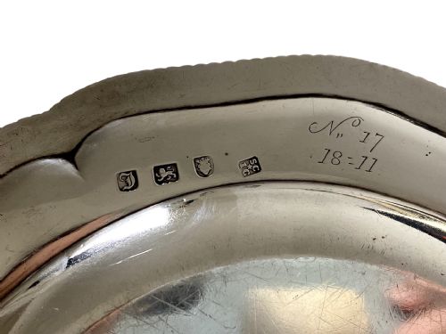 GEORGIAN SOLID SILVER STERLING SILVER DINNER PLATE LONDON 1764 SEBASTIAN JAMES CRESPELL - ADDITIONAL PHOTO 4