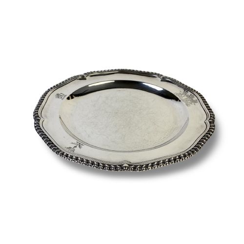 GEORGIAN SOLID SILVER STERLING SILVER DINNER PLATE LONDON 1764 SEBASTIAN JAMES CRESPELL - ADDITIONAL PHOTO 8