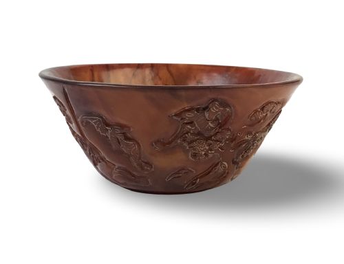 chinese 19th century horn bowl qing dynasty - CATEGORY: ANTIQUE MISCELLANEOUS - DATED 19TH CENTURY