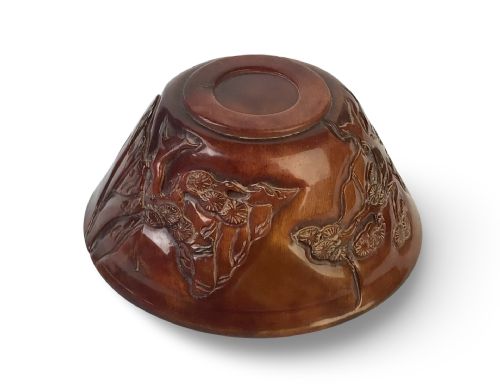 CHINESE 19TH CENTURY HORN BOWL QING DYNASTY - ADDITIONAL PHOTO 4