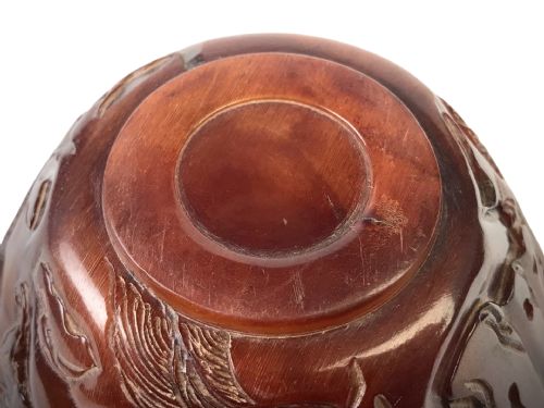CHINESE 19TH CENTURY HORN BOWL QING DYNASTY - ADDITIONAL PHOTO 6
