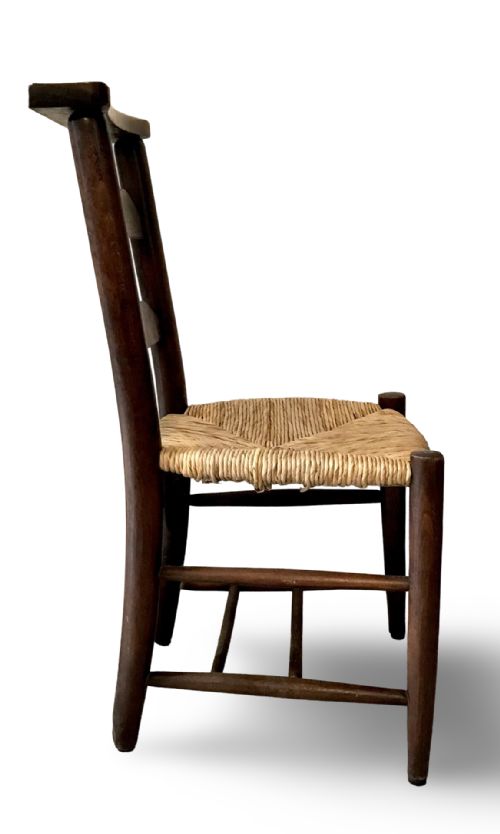 ANTIQUE 19TH CENTURY ST PAULS CATHEDRAL LONDON CHAPEL CHAIR BEECH WITH RUSH SEAT 1 - ADDITIONAL PHOTO 1