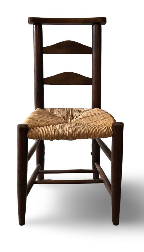 ANTIQUE 19TH CENTURY ST PAULS CATHEDRAL LONDON CHAPEL CHAIR BEECH WITH RUSH SEAT 1 - ADDITIONAL PHOTO 2