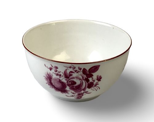 LARGE MEISSEN 18TH CENTURY PORCELAIN BOWL HAND PAINTED FLOWERS - ADDITIONAL PHOTO 2