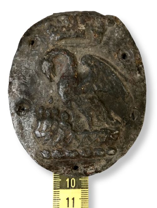 RELIGIOUS PLAQUE PAPAL PELICAN FEEDING ITS YOUNG 17TH CENTURY - ADDITIONAL PHOTO 6