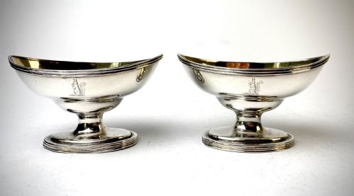 georgian solid silver sterling salts london 1798 squirrel crest 18th century - CATEGORY: ANTIQUE SILVER - DATED 18TH CENTURY