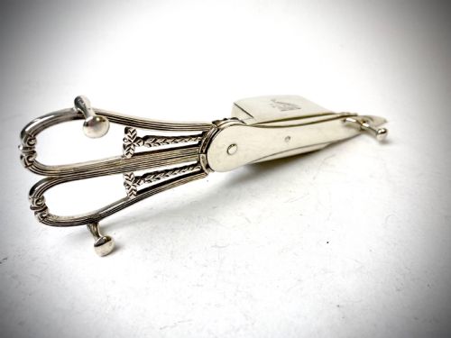 SOLID SILVER STERLING GEORGIAN CANDLE SNUFFERS - ADDITIONAL PHOTO 3