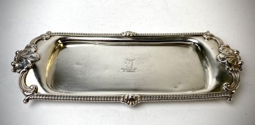 solid silver sterling georgian snuffer tray london 1807 - CATEGORY: ANTIQUE SILVER - DATED 19TH CENTURY