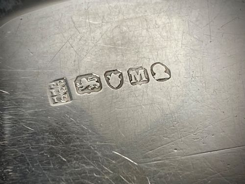 SOLID SILVER STERLING GEORGIAN SNUFFER TRAY LONDON 1807 - ADDITIONAL PHOTO 2