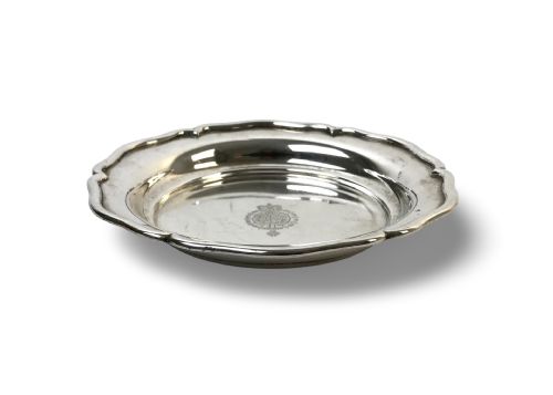 PAIR SOLID SILVER WINE BOTTLE COASTERS BERLIN 19TH C PRINCE LICHNKWSKY - ADDITIONAL PHOTO 2