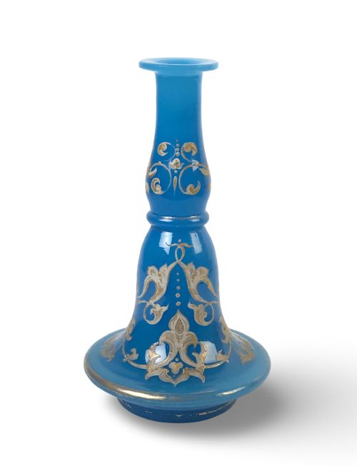 FRENCH OPALINE BACCARAT TURQUOISE VASE A 19TH CENTURY - ADDITIONAL PHOTO 2