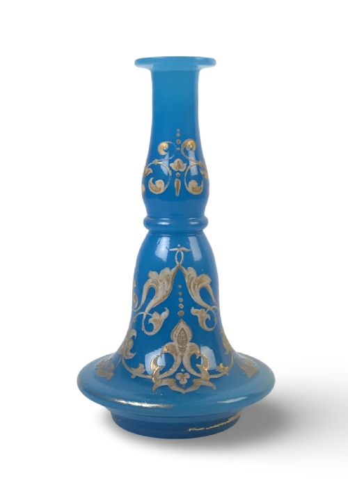 FRENCH OPALINE BACCARAT TURQUOISE VASE A 19TH CENTURY - ADDITIONAL PHOTO 4