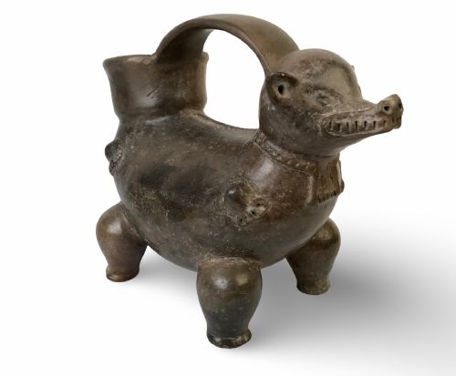 ARCHAEOLOGICAL PRE COLUMBIAN ZOOMORPHIC TAIRONA CEREMONIAL VESSEL FROM SIERRA NEVADA DE STA MARTA COLOMBIA CIRCA DE 10001200 AD - ADDITIONAL PHOTO 1