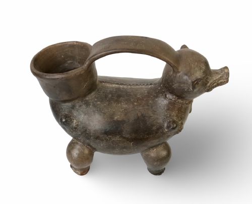 ARCHAEOLOGICAL PRE COLUMBIAN ZOOMORPHIC TAIRONA CEREMONIAL VESSEL FROM SIERRA NEVADA DE STA MARTA COLOMBIA CIRCA DE 10001200 AD - ADDITIONAL PHOTO 3
