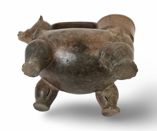 ARCHAEOLOGICAL PRE COLUMBIAN ZOOMORPHIC TAIRONA CEREMONIAL VESSEL FROM SIERRA NEVADA DE STA MARTA COLOMBIA CIRCA DE 10001200 AD - ADDITIONAL PHOTO 5