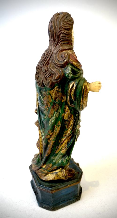 INDO PORTUGUESE SAINT JOSEPH WOODEN 18TH CENTURY FIGURINE INDO PORTUGUESE SAINT JOSEPH WOODEN 18TH CENTURY FIGURINE - ADDITIONAL PHOTO 3