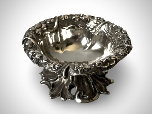 VICTORIAN SOLID SILVER STERLING SALT LONDON 1844 - ADDITIONAL PHOTO 2