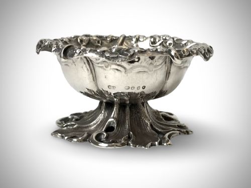 VICTORIAN SOLID SILVER STERLING SALT LONDON 1844 - ADDITIONAL PHOTO 3