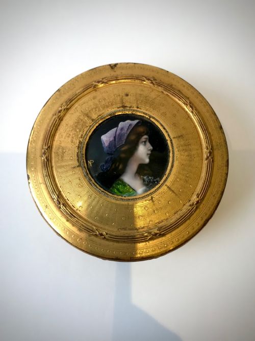 FRENCH BRONZE GILT ENAMEL JEWELLERY BOX CIRCA 1880 - ADDITIONAL PHOTO 1