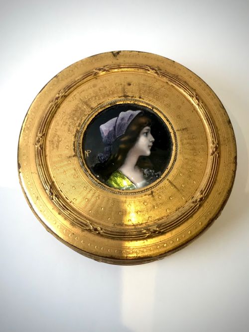 FRENCH BRONZE GILT ENAMEL JEWELLERY BOX CIRCA 1880 - ADDITIONAL PHOTO 2