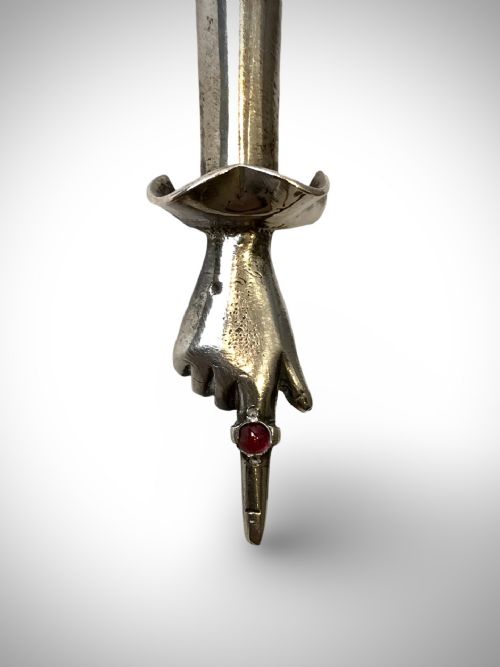 RUSSIAN SOLID SILVER TORAH POINTER MOSCOW 1895 JEWISH - ADDITIONAL PHOTO 3