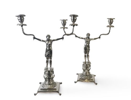 MAGNIFICENT PAIR SOLID SILVER CANDELABRAS 1840 BRAZIL 10 DINEIROS - ADDITIONAL PHOTO 6