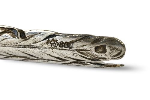 PAIR OF SOLID SILVER HANAU GERMAN PHEASANTS HUNTING - ADDITIONAL PHOTO 6