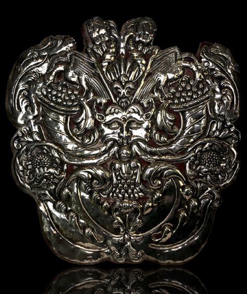 MAGNIFICENT SOLID SILVER RELIGIOUS PAINTING COLONIAL SOUTH AMERICA PERU 18TH C SAINT FRANCIS ASSIS - ADDITIONAL PHOTO 2