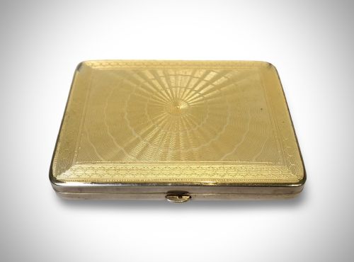 FINE SOLID SILVER STERLING ENAMEL CIGARETTE CASE 1930 - ADDITIONAL PHOTO 2