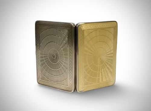 FINE SOLID SILVER STERLING ENAMEL CIGARETTE CASE 1930 - ADDITIONAL PHOTO 5