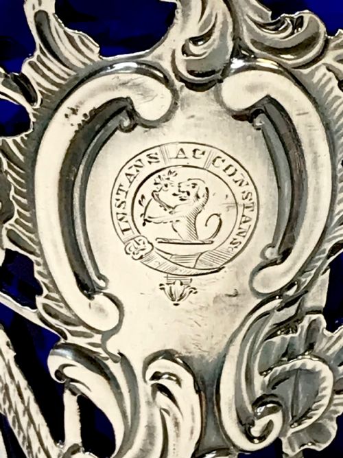 GEORGIAN SOLID SILVER STERLING CREAM PAIL PHEASANT HUNTING LONDON 1769 - ADDITIONAL PHOTO 1