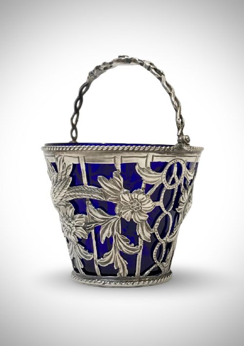 GEORGIAN SOLID SILVER STERLING CREAM PAIL PHEASANT HUNTING LONDON 1769 - ADDITIONAL PHOTO 6