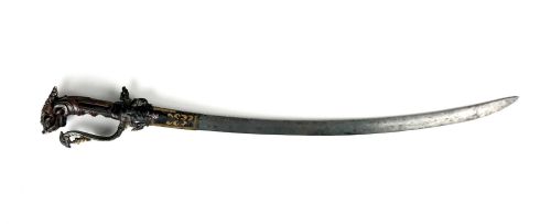 ANTIQUE SINHALESE KASTANE CEREMONIAL CEYLON SRI LANKAN SWORD - ADDITIONAL PHOTO 1