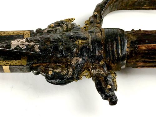 ANTIQUE SINHALESE KASTANE CEREMONIAL CEYLON SRI LANKAN SWORD - ADDITIONAL PHOTO 3