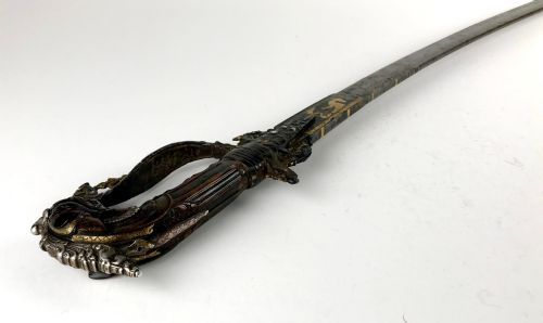 ANTIQUE SINHALESE KASTANE CEREMONIAL CEYLON SRI LANKAN SWORD - ADDITIONAL PHOTO 4