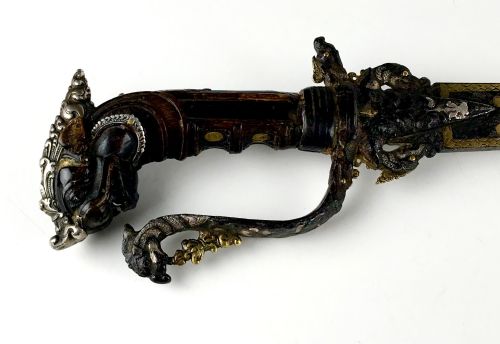 ANTIQUE SINHALESE KASTANE CEREMONIAL CEYLON SRI LANKAN SWORD - ADDITIONAL PHOTO 9